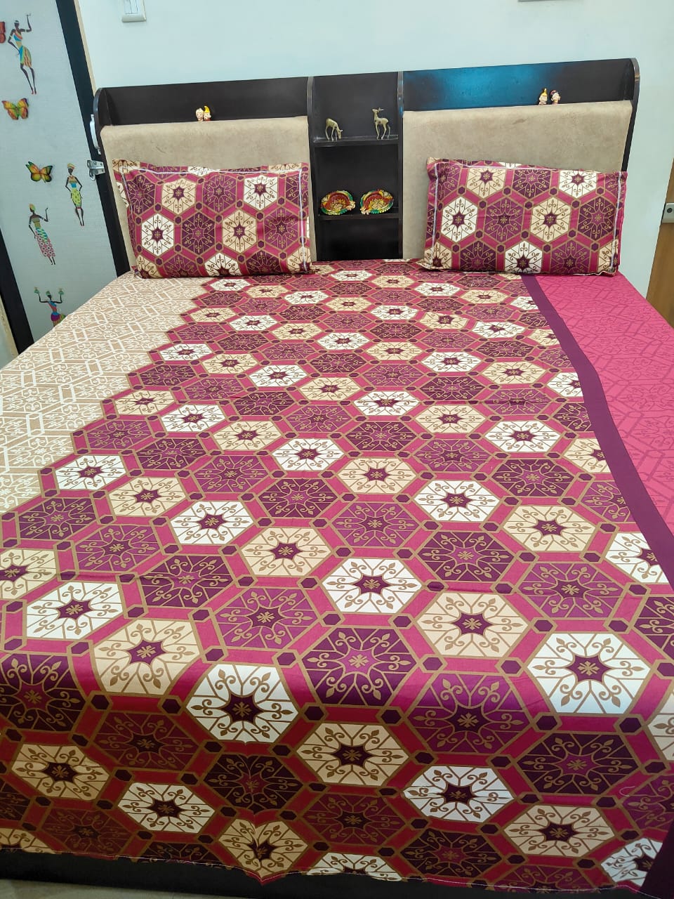 PRINTED  BEDSHEET RED