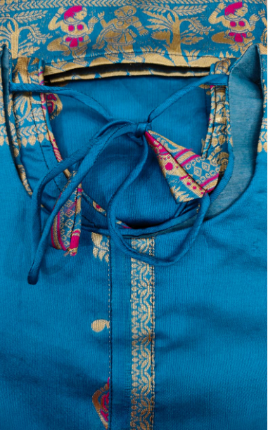 FESTIVE COLLECTION STITCHED KURTEES(BALUCHORY BLUE)