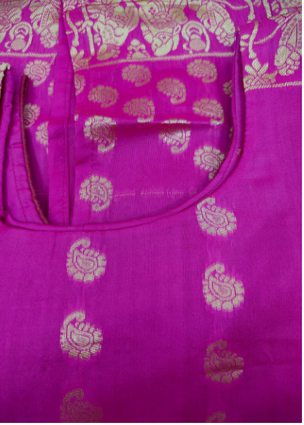 FESTIVE COLLECTION STITCHED KURTEES(BANARASI RANI PINK)