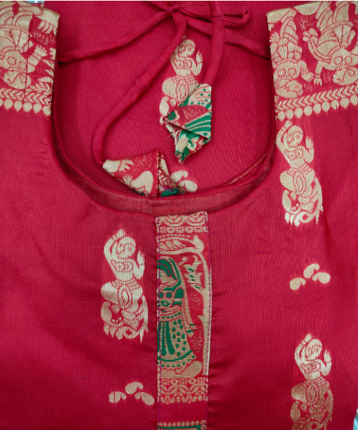 FESTIVE COLLECTION STITCHED KURTEES(BALUCHORY RED)