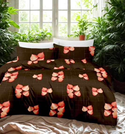 PRINTED BEDSHEET  COFFEE