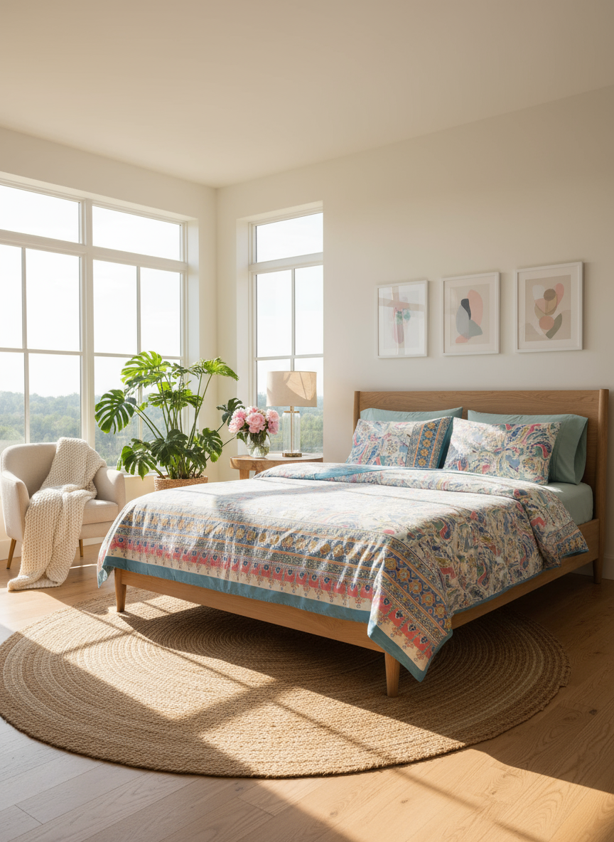 BED-COVER BLUE CORAL