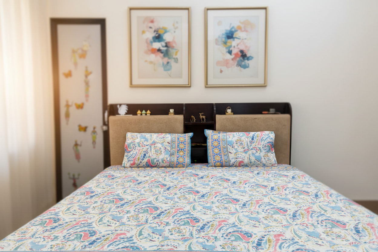 BED-COVER BLUE CORAL