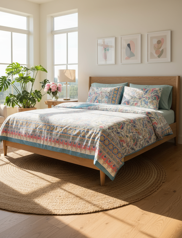 BED-COVER BLUE CORAL