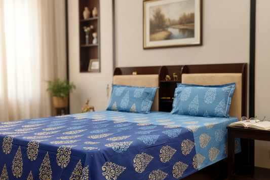 PRINTED BEDSHEET BLUE