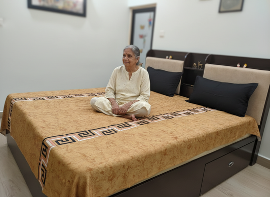 PRINTED BEDSHEET MUSTARD