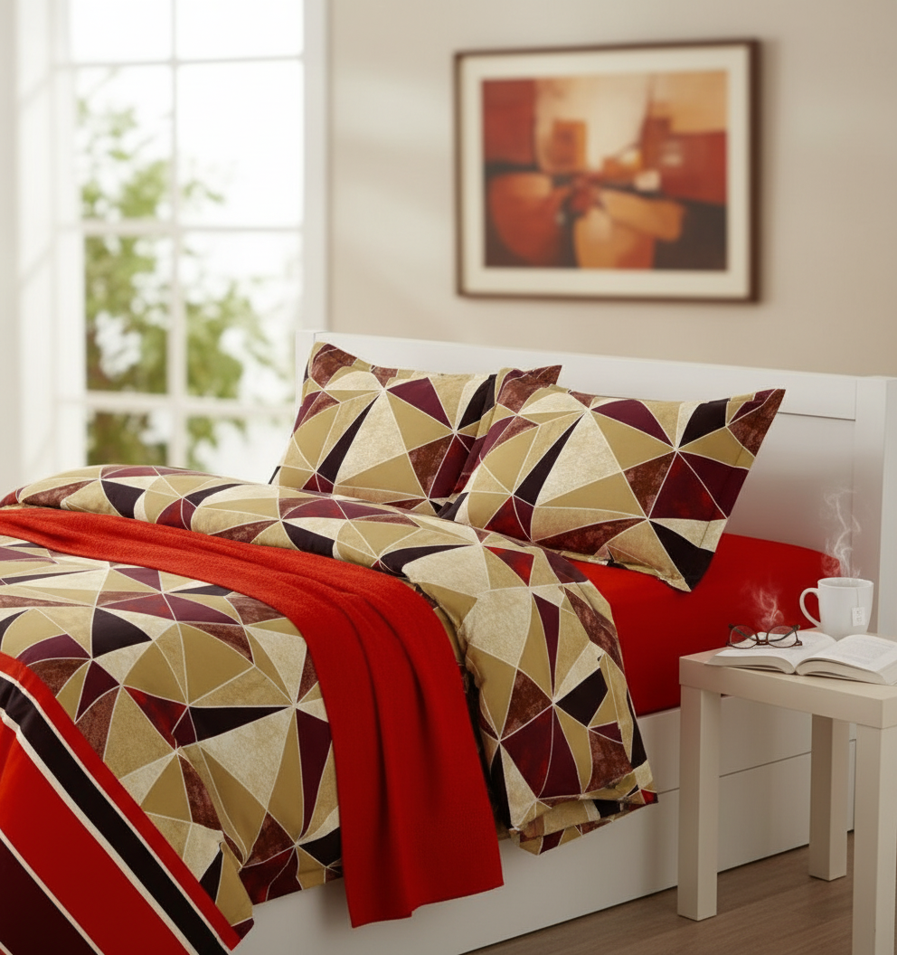 PRINTED BEDSHEET BEIGE