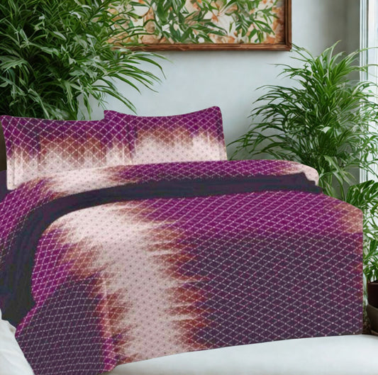 PRINTED BEDSHEET PURPLE