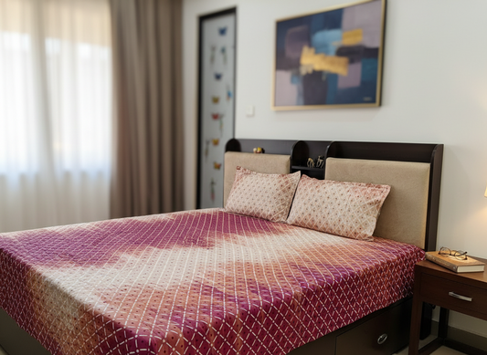 PRINTED BEDSHEET PURPLE