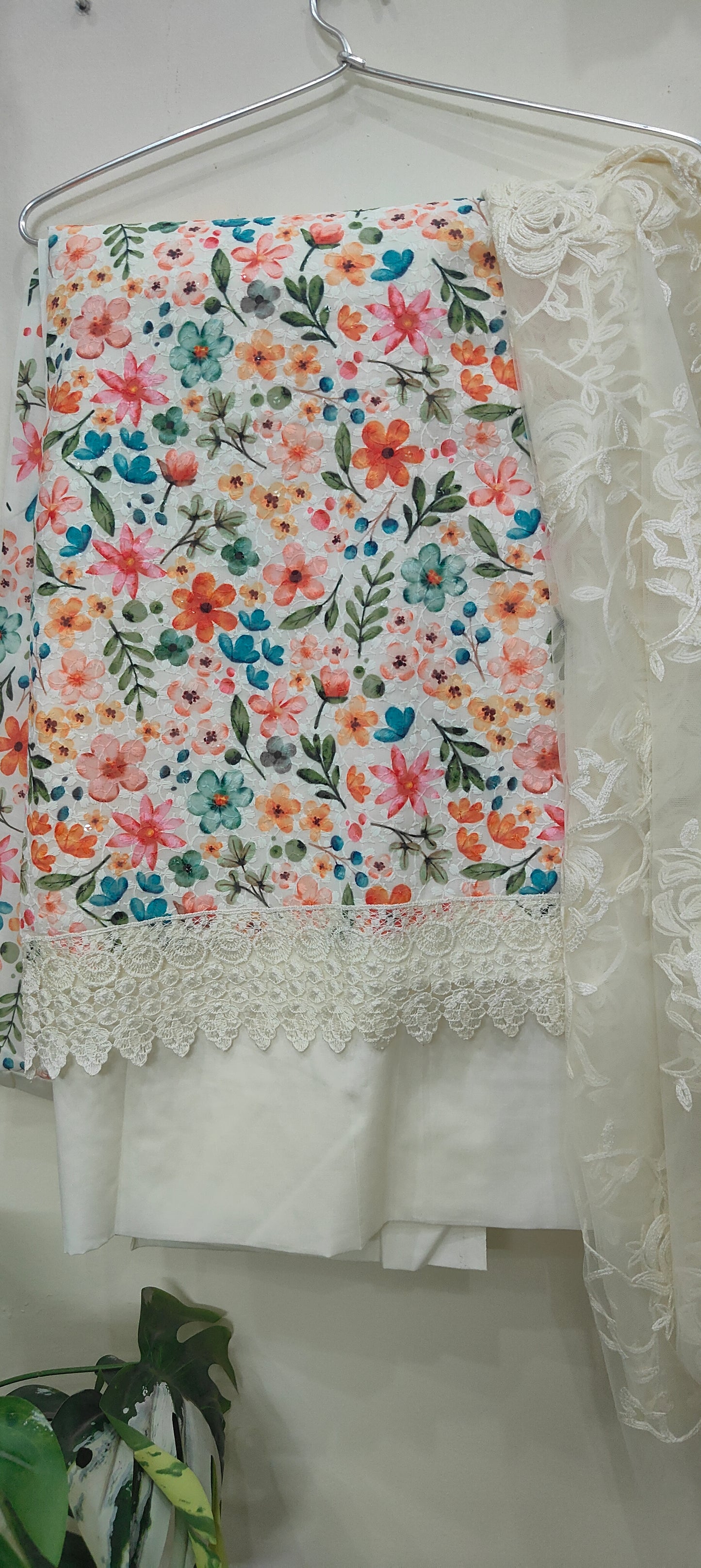 UNSTITCHED Embroidered KURTEE (MULTICOLOUR)