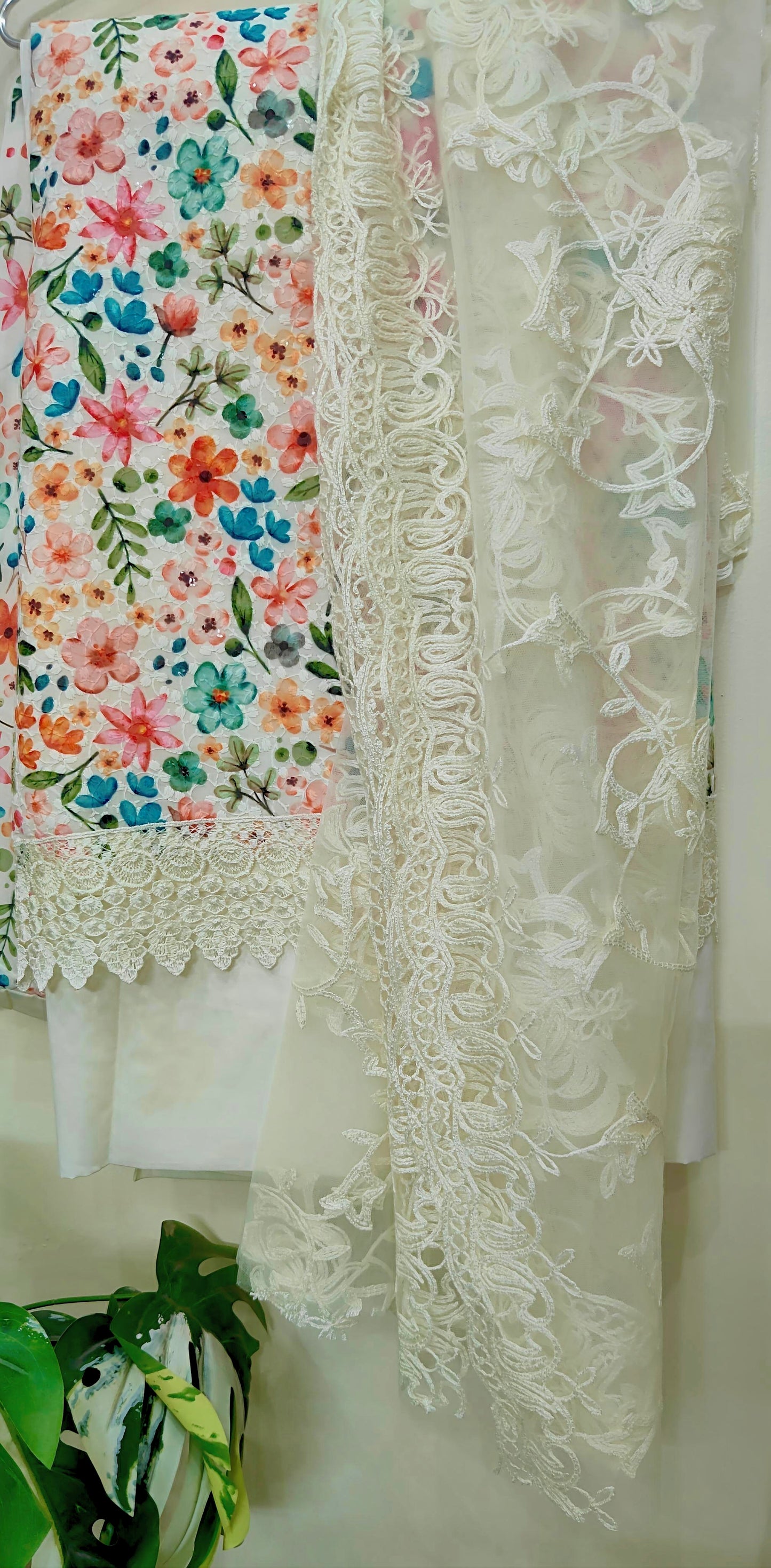 UNSTITCHED Embroidered KURTEE (MULTICOLOUR)