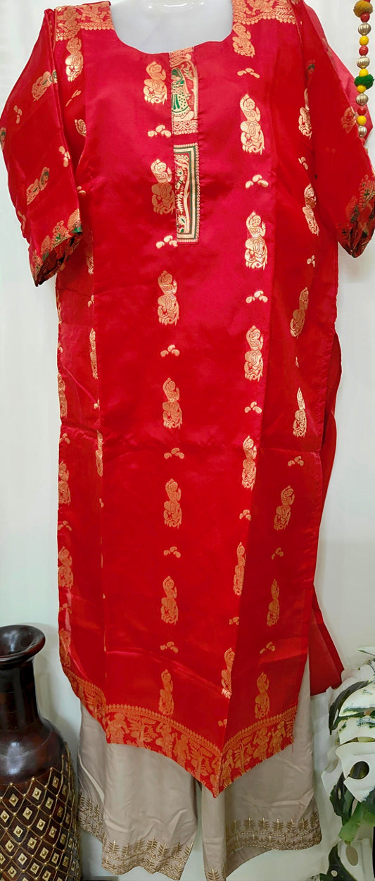 BANARASI STITCHED KURTI-5