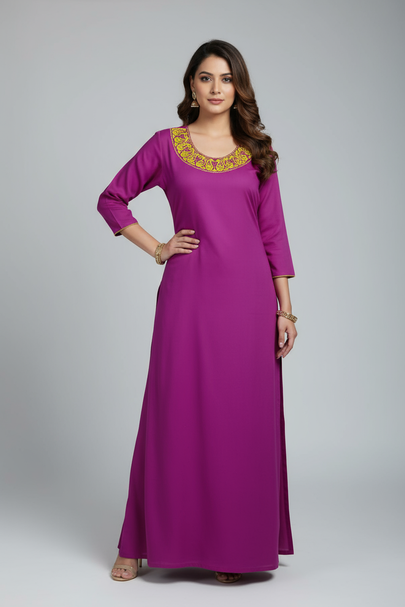 UNSTITCHED EMBROIDERD KURTEES