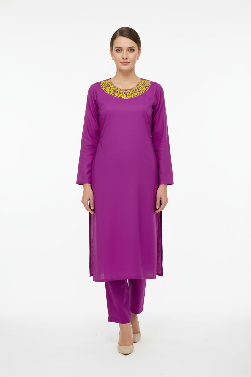 UNSTITCHED EMBROIDERD KURTEES