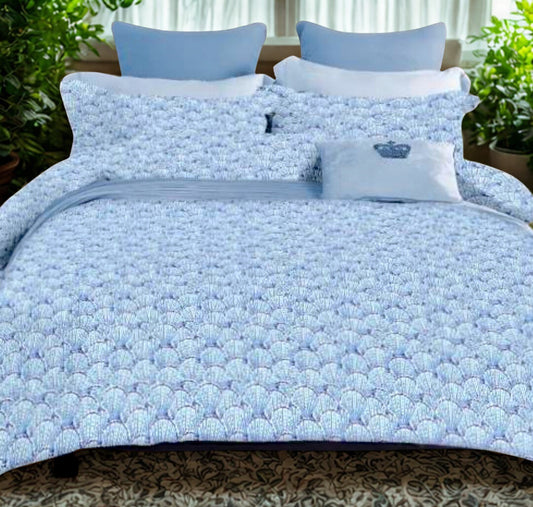 PRINTED BEDSHEET  SKY BLUE